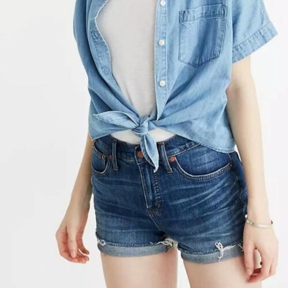 Madewell Pants - Madewell High Rise Denim Shorts in Glenoaks Wash Cutoff Edition Size 24